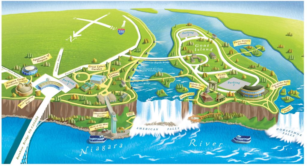 ナイアガラの滝地図｜全体像