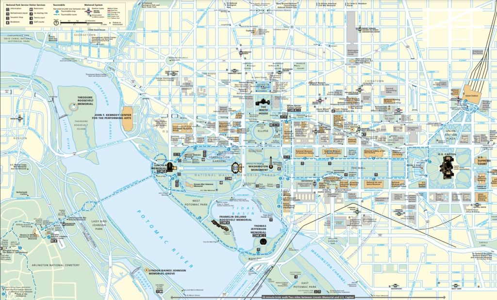 ワシントンD.C.の全体地図
